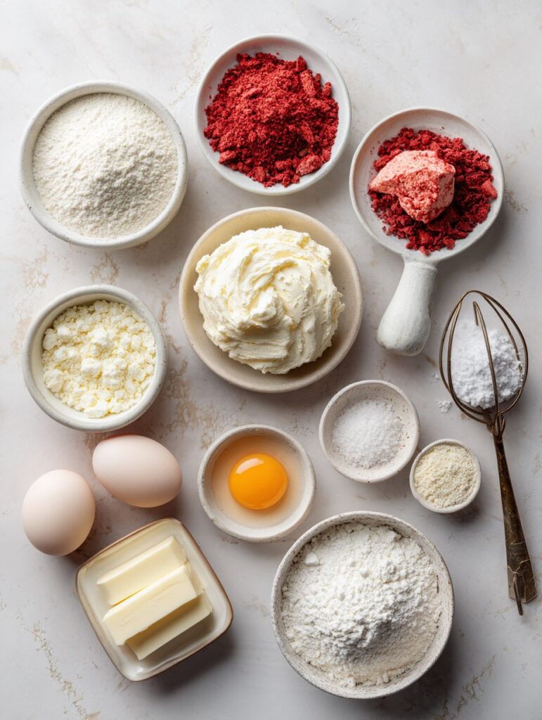 brahim a Flat lay of strawberry cheesecake cookie ingredients 87a7a550 658e 44dc 9088 061e71171907 1