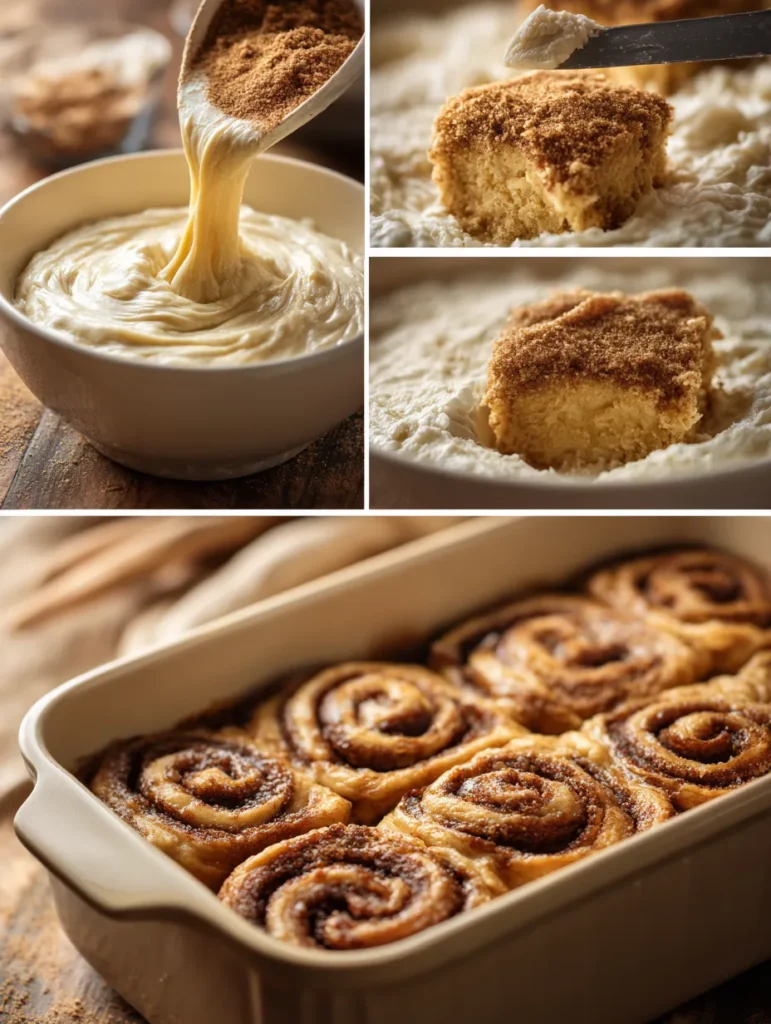 Easy Cinnamon Roll Coffee Cake Soft, Swirled, and Irresistibly Cozy 7 brahim a Four step baking process in one image mixing coffee 2025e0c0 a889 425d b5d7 11aa8ba7db05 2