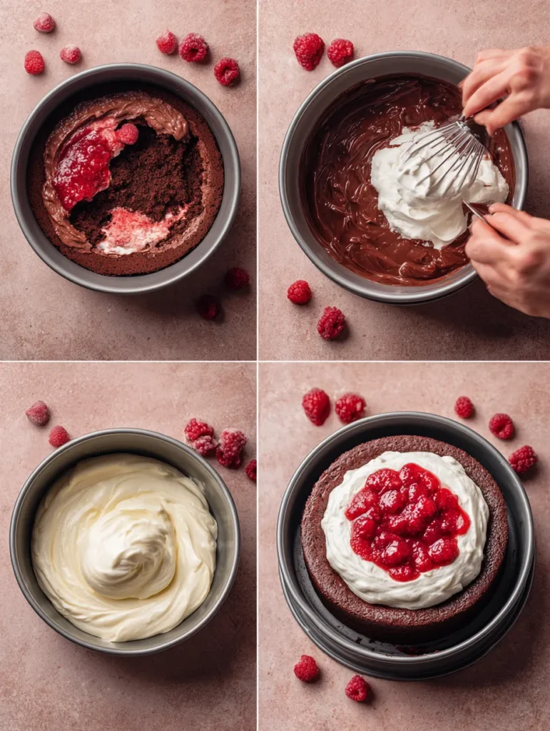 brahim a Four step process in one image baking chocolate cake 450f6756 daa6 48ec 81ee 20966e8cbf0b 1