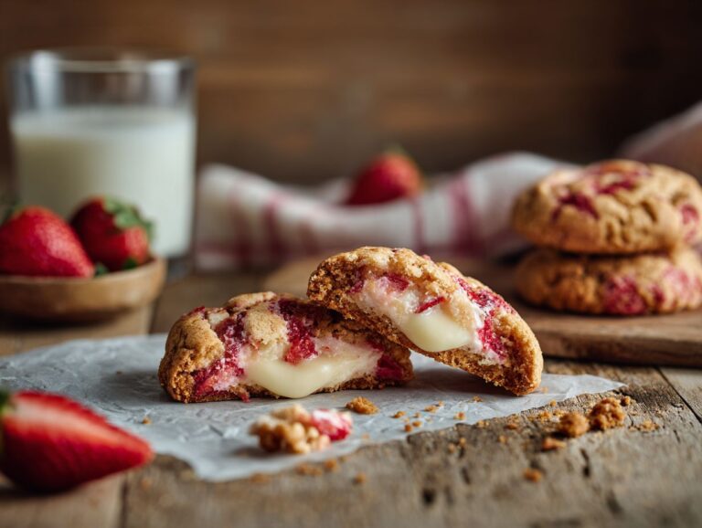 brahim a Strawberry cheesecake cookie broken open showing cre 53865349 d7f7 42c0 8129 fd476c505655 0