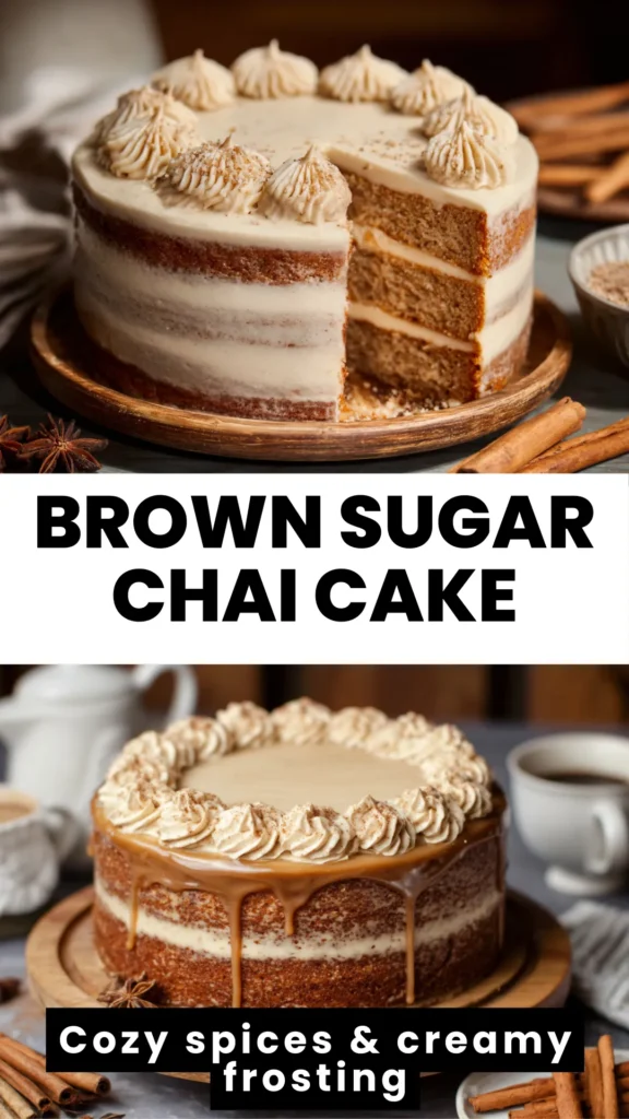 brown sugar chai cake cream cheese frosting