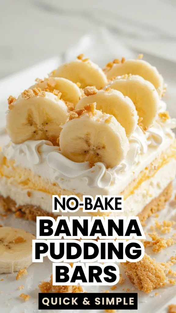 No Bake Banana Pudding Bars Everyone Loves