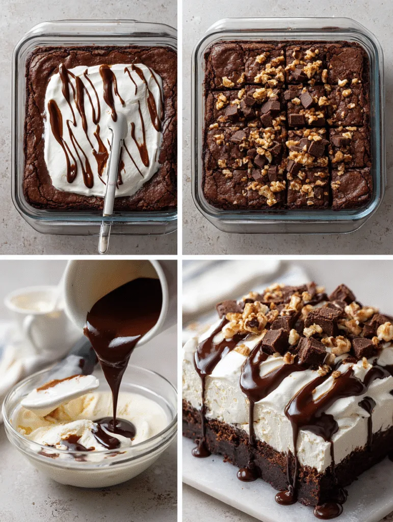 brahim a 4 step collage showing baking brownies spreading ice 815dfa91 08f2 4a25 ade5 28284ea1d7c7 2