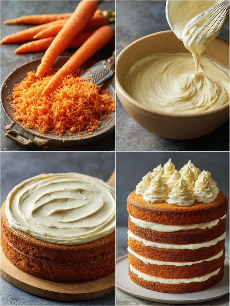 brahim a 4 step collage showing grating carrots mixing batter 8c1b7dc8 223f 48e0 82c4 ee5d18163ae3 0