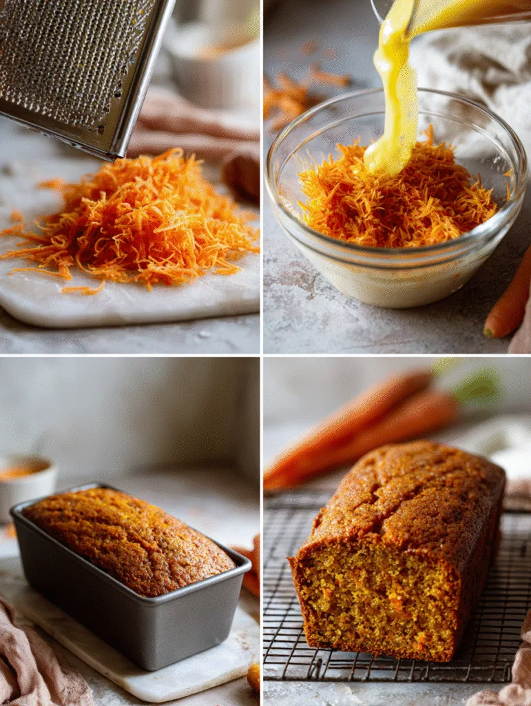 brahim a 4 step collage showing how to make carrot cake loaf 993bdb69 b0bb 4a93 ae12 828b7f3cfe03 2