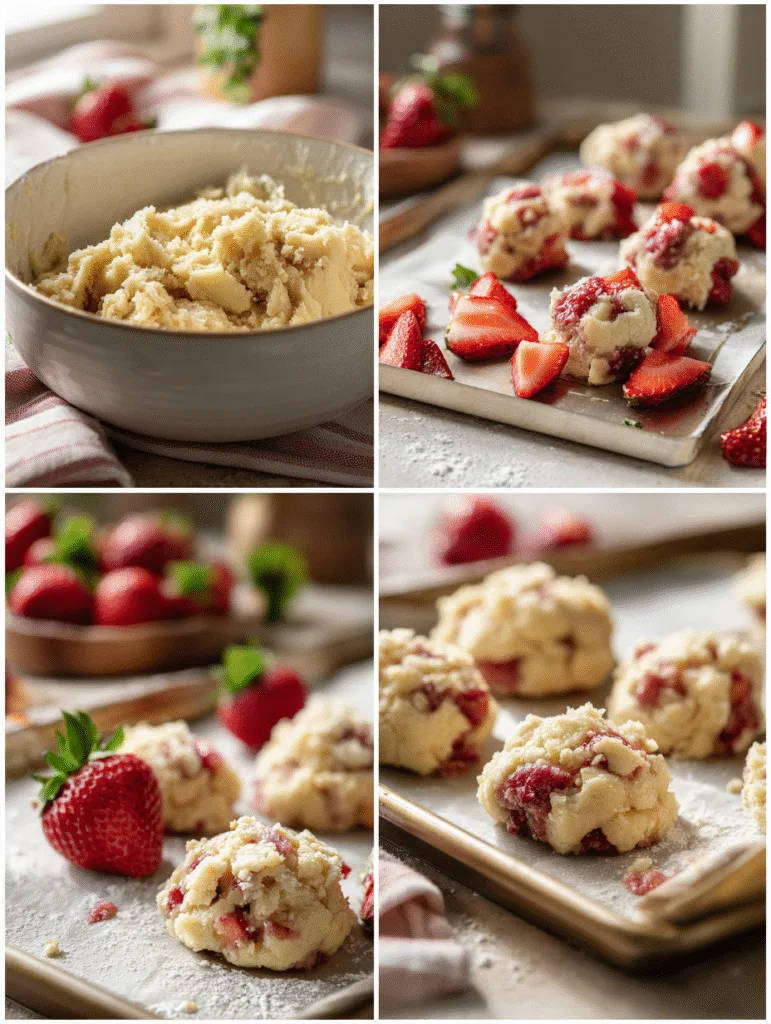 brahim a 4 step collage showing how to make strawberry shortc 1e1d26f7 4fbe 4b8a a0e7 d0f78deecc84 0