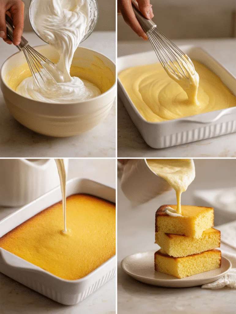 brahim a 4 step collage showing mixing lemon batter whipping ac2f627f a42a 45b5 bc7e 3a35ecff95dd 2