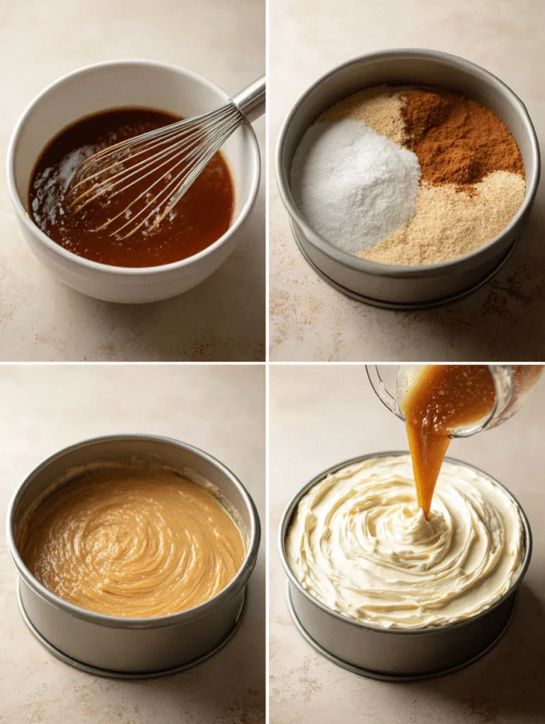 brahim a 4 step collage showing apple butter cake process ste 62ee9721 cbbe 45e1 b2d1 983480f89932 2