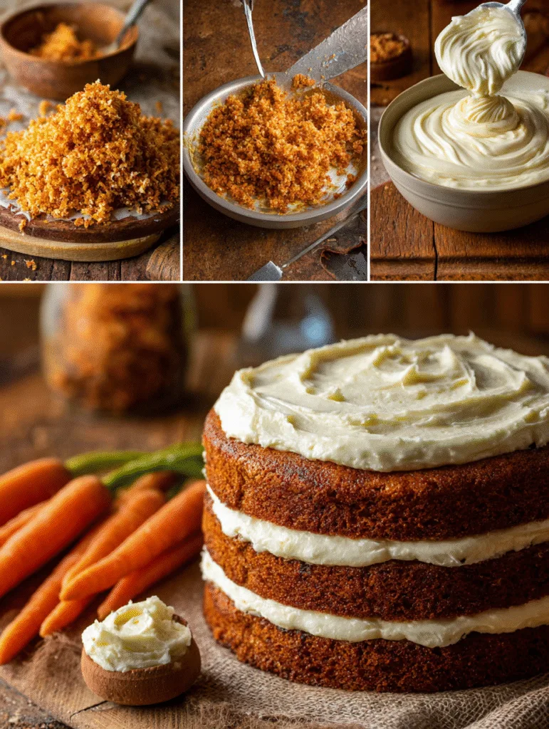 Moist Amish Carrot Cake Recipe (Old-Fashioned, Rich & Perfectly Spiced) 3 brahim a 4 step collage showing how to make moist amish carro 1971d2ae 7a2a 43e0 aa85 c8b4c14d125b 1