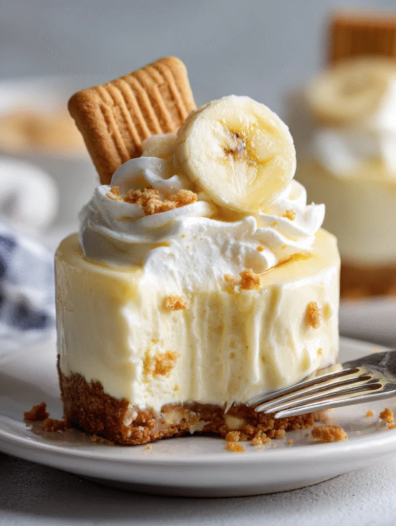 Mini Banana Pudding Cheesecakes Recipe | Easy Banana Cheesecake 4 brahim a Close up mini banana pudding cheesecake with creamy 67aefe1b e32d 4511 84c8 68f6c7b9fd36 3