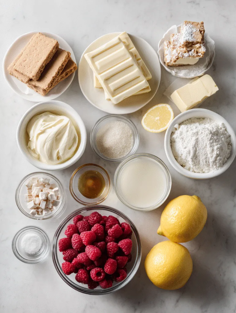 brahim a Flat lay of ingredients for no bake white chocolate 7ff1c4fe 81cb 4a88 9a18 31a4d32fa4e9 1