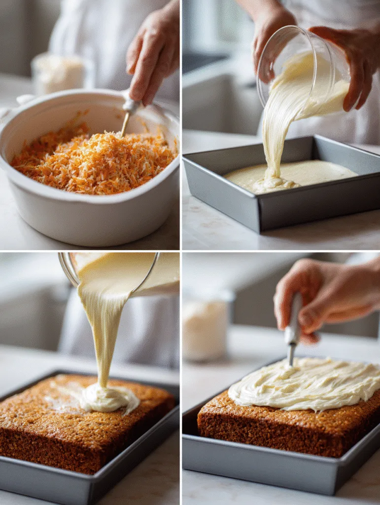 brahim a Step by step carrot sheet cake preparation 4 scenes d3101e25 dbe2 41bd b407 045db2c6a23d 2