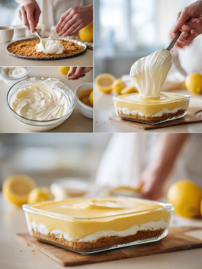 Lemon Lush Dessert 3 brahim a Step by step lemon lush dessert preparation 4 scenes 6e70e8fd d6b8 401c addf 2514e2bd6d94 1