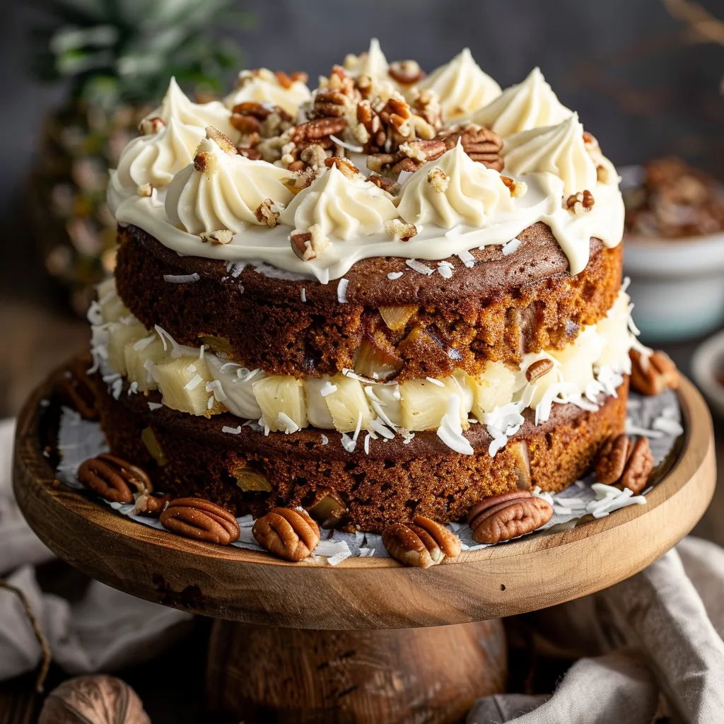 brahim a carrot cake with pineapple and coconut topped with c f31df6f0 fdf2 48bf a8a6 52db8dfcda4c 0