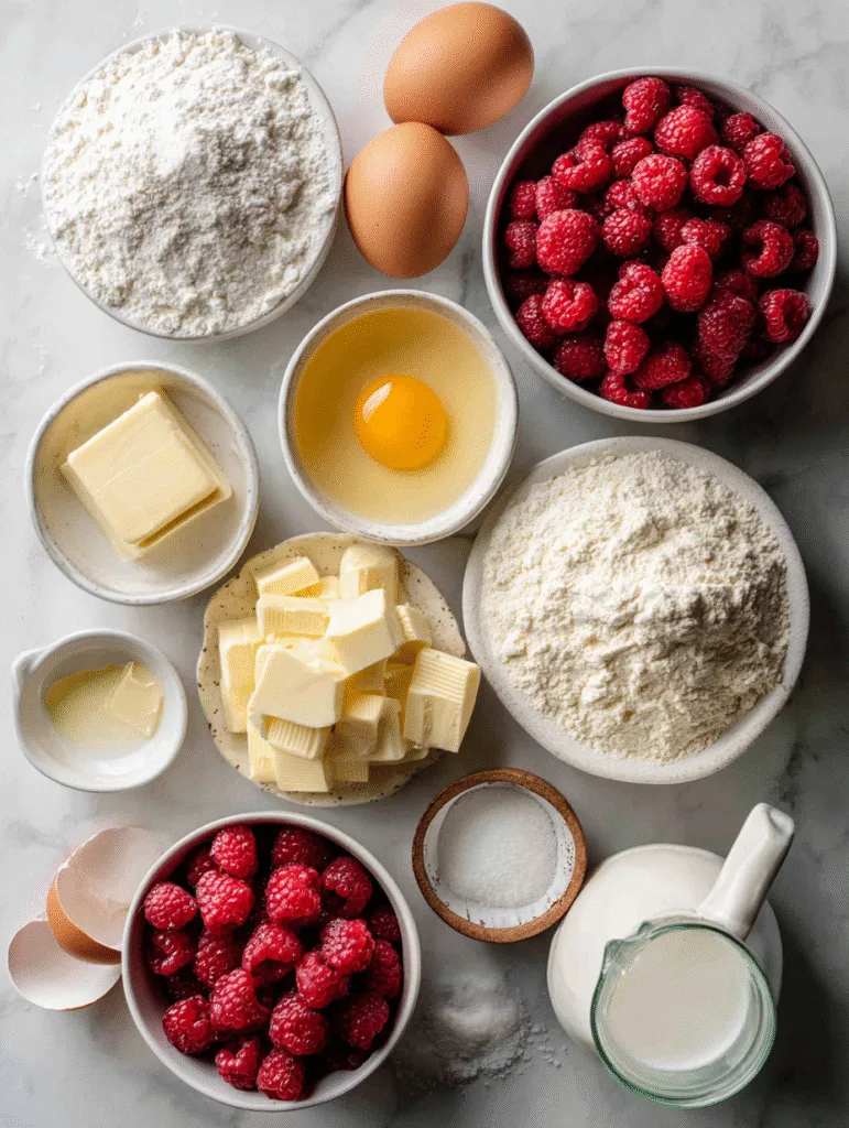 brahim a flat lay of ingredients for white chocolate raspberr 8b1a110a 5fe9 4647 aff1 5d482f48e7f4 2