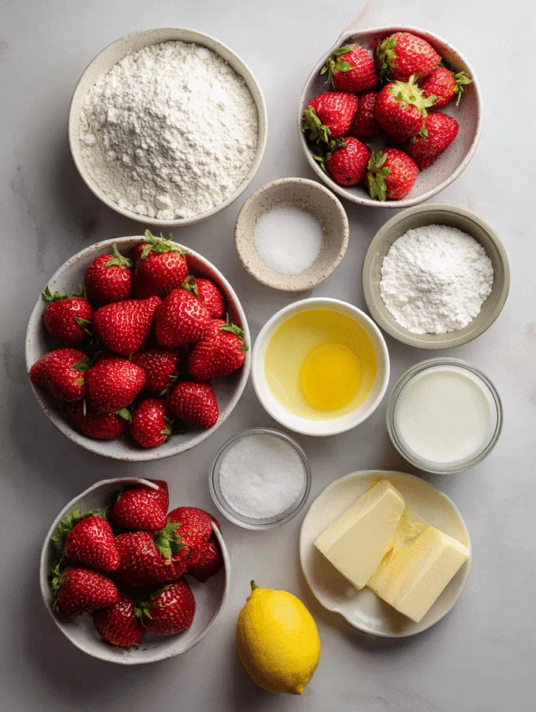 brahim a ingredients for strawberry cobbler arranged neatly f ca7ecca7 0e5b 4f84 ac7f 0faf33bb6d96 1