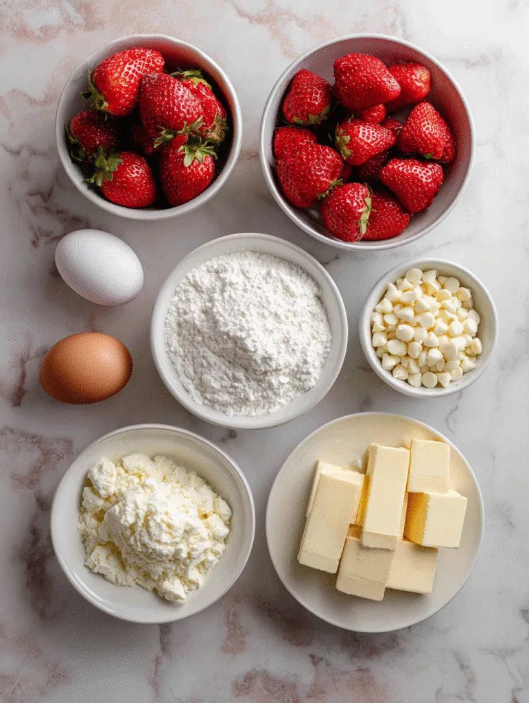 brahim a ingredients for strawberry earthquake cake arranged 65484395 47be 4a6e 9de1 9e77a8fe29ce 1