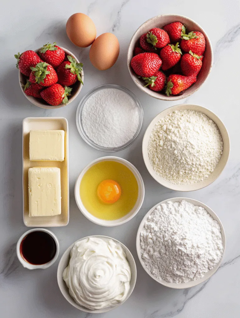 brahim a ingredients for strawberry poke cake arranged neatly 377e3a07 87b2 41ed 9fbf d0f8a19904cd 1