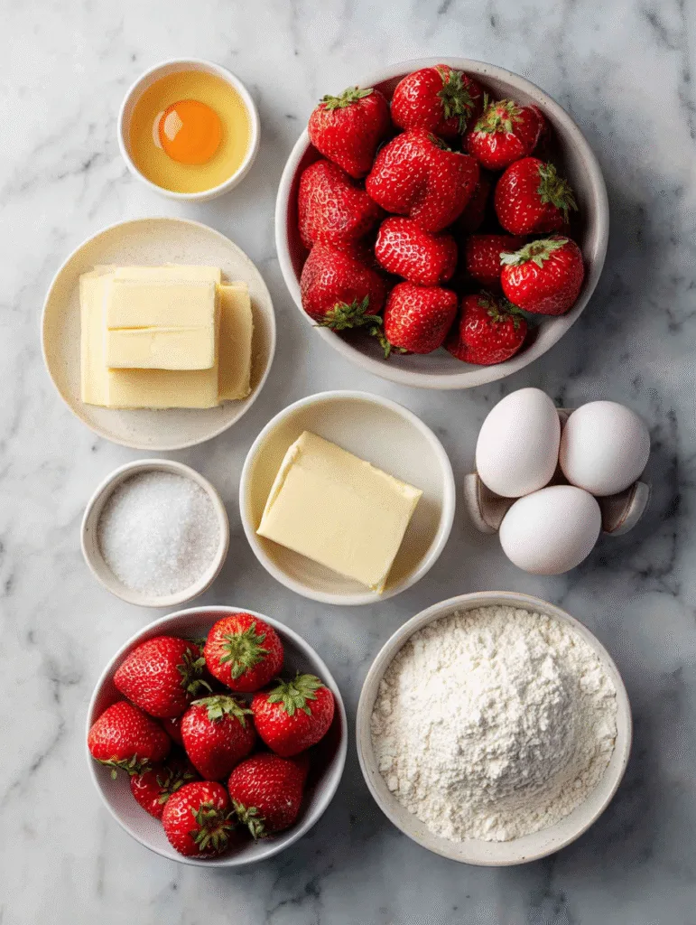 brahim a ingredients for strawberry upside down cake arranged 42d097b4 014d 4e14 a843 7da28e6f5b3a 1