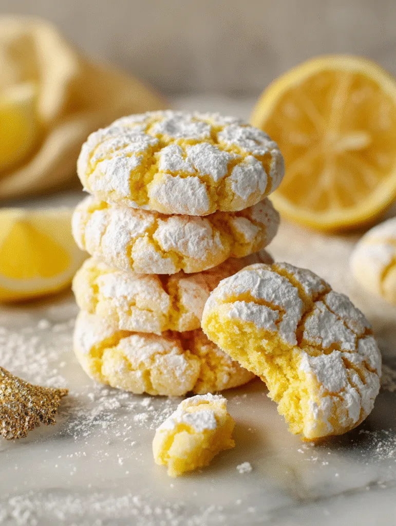 brahim a lemon crinkle cookies covered in powdered sugar on a 4c4ba8c3 c6bb 4791 a62d 756d11ec4e2b 2