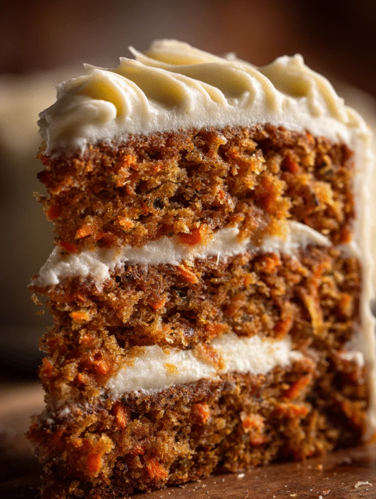 brahim a macro close up of carrot cake slice with brown butte d5dffc71 5e76 471d bd2e 3f5c25c49cfc 2