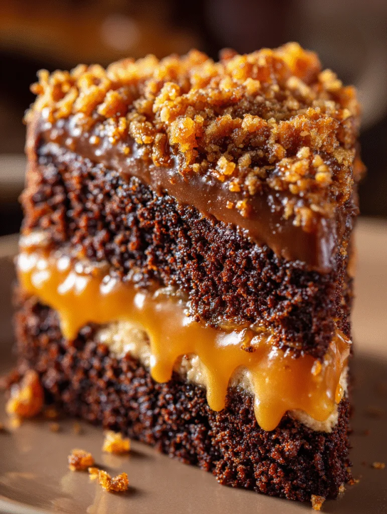 brahim a macro close up of chocolate caramel toffee cake slic a6c55d00 7bed 4b5f 9a0f 0f287d3c9121 0