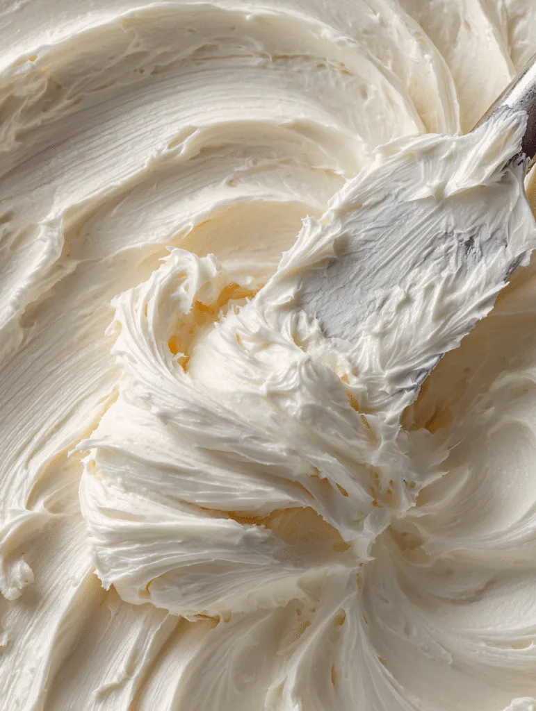 brahim a macro close up of cream cheese frosting texture show 7f3150a1 c971 4f4e 84cf 1910f0926d25 2