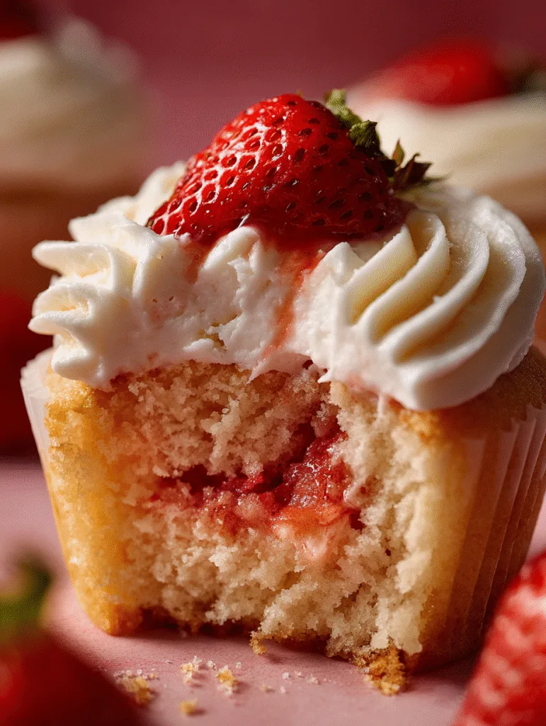 Strawberry Shortcake Cupcakes (Light, Fluffy & Perfectly Creamy Summer Dessert) 1 brahim a macro close up of strawberry shortcake cupcake showi 3908a35d 53f5 4cf6 8734 c861e72d018a 2