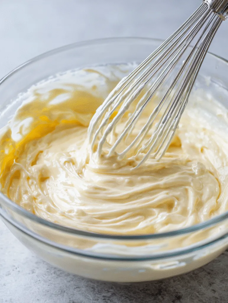 brahim a mixing cheesecake filling in glass bowl with whisk c c9a22cca 3db9 4b9e 98a4 8e7ff1d58fc9 2