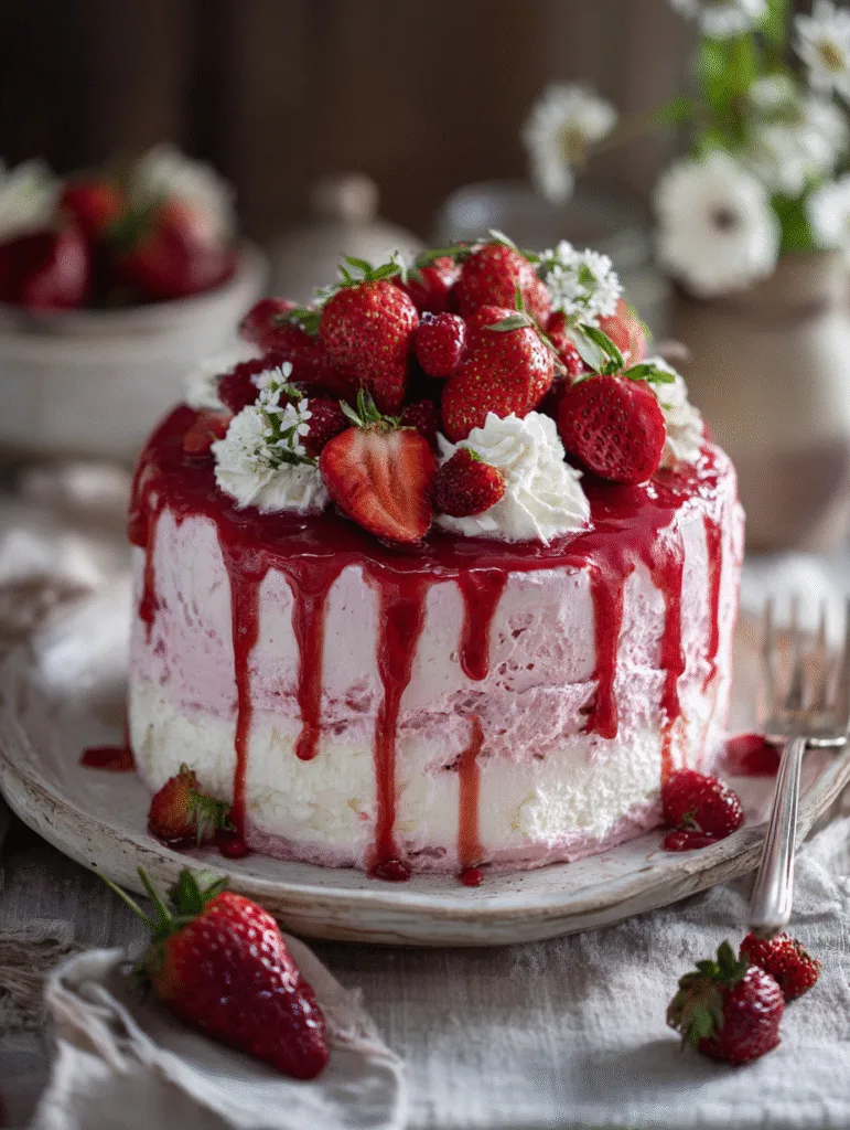 brahim a A beautifully styled Strawberry Ice Cream Cake on a 870ba943 efd8 4a29 a343 e2b8c1071c84 2