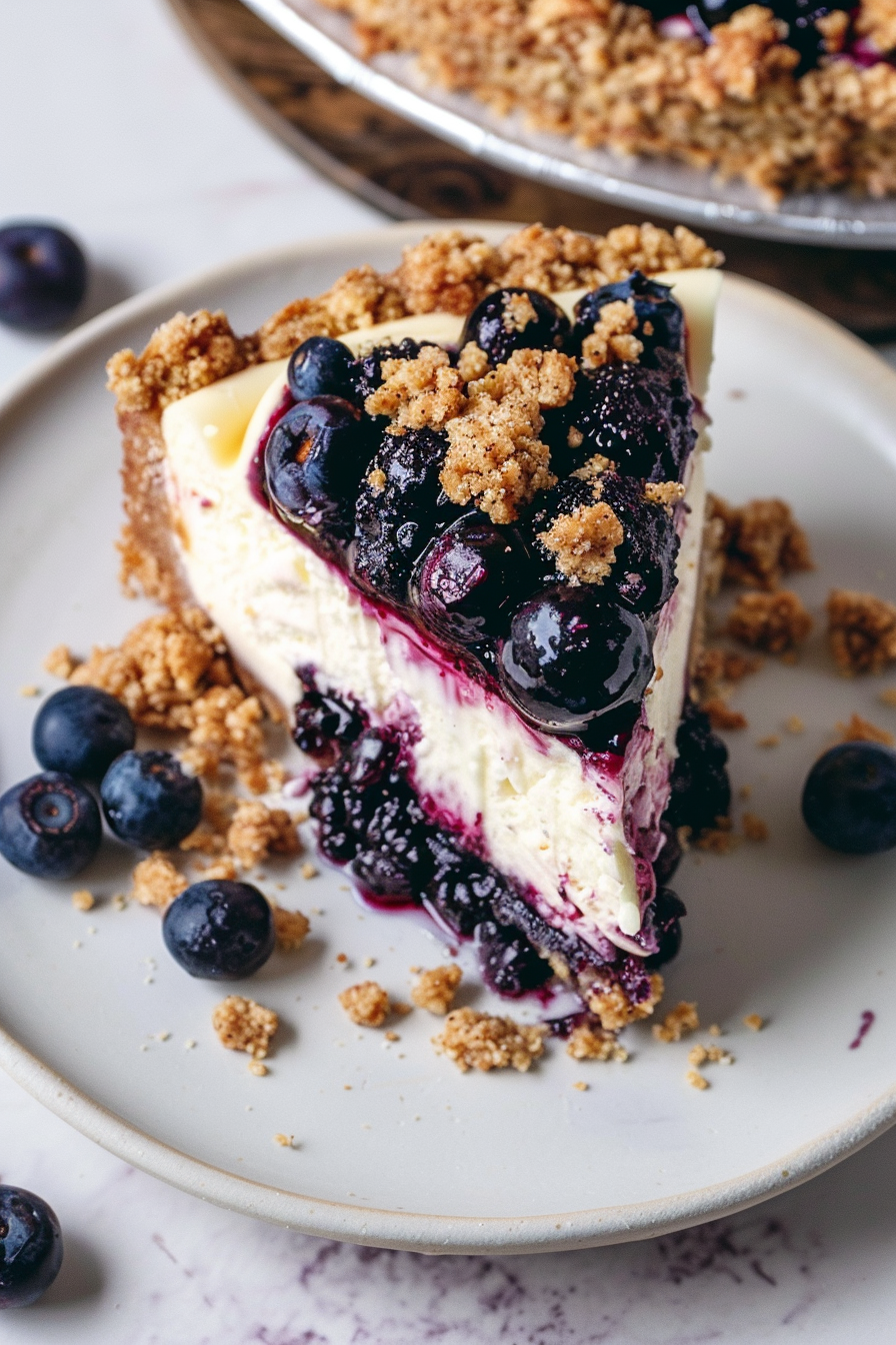 How to Make Blueberry Crumble Cheesecake 12 image 1775478758890