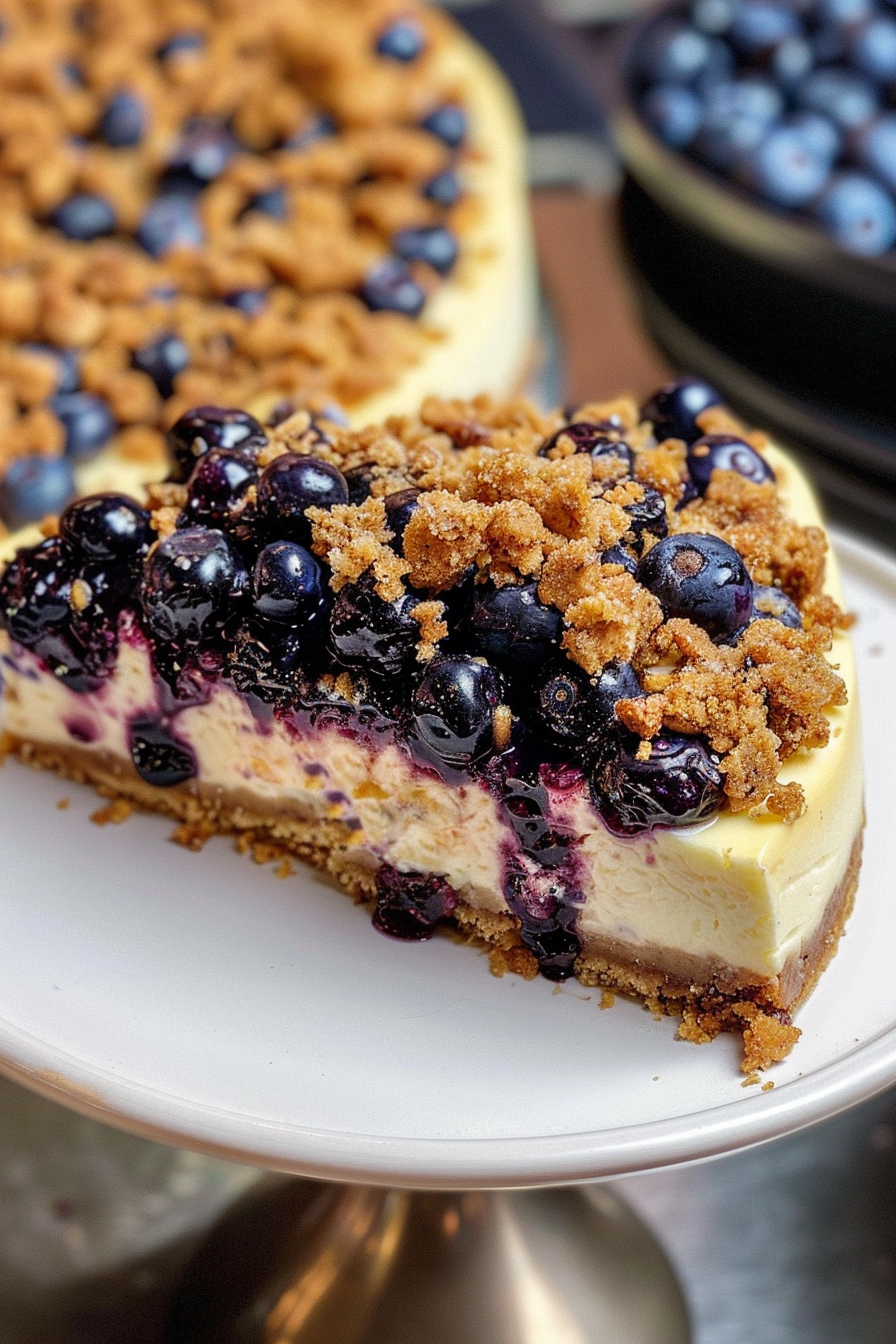 How to Make Blueberry Crumble Cheesecake 13 image 1775478762814