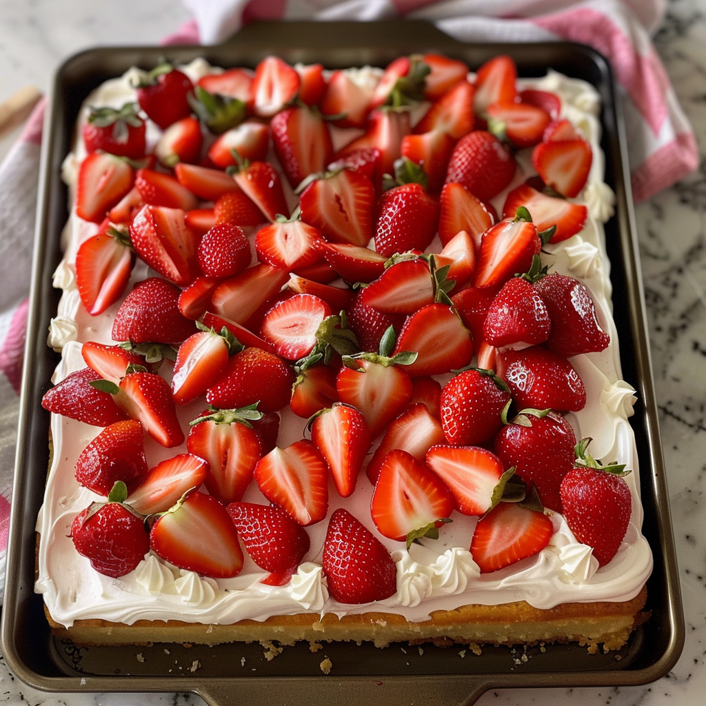 Strawberry Shortcake Sheet Cake: A Classic American Dessert