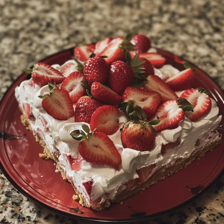 3 Ingredient Strawberry Ice Box Cake
