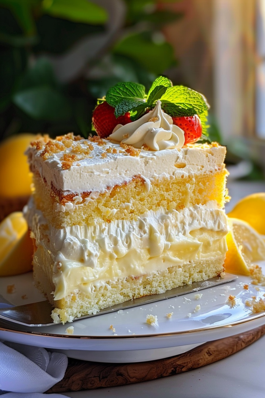 Lemon Cream Poke Cake Recipe 7 image 1775515038696