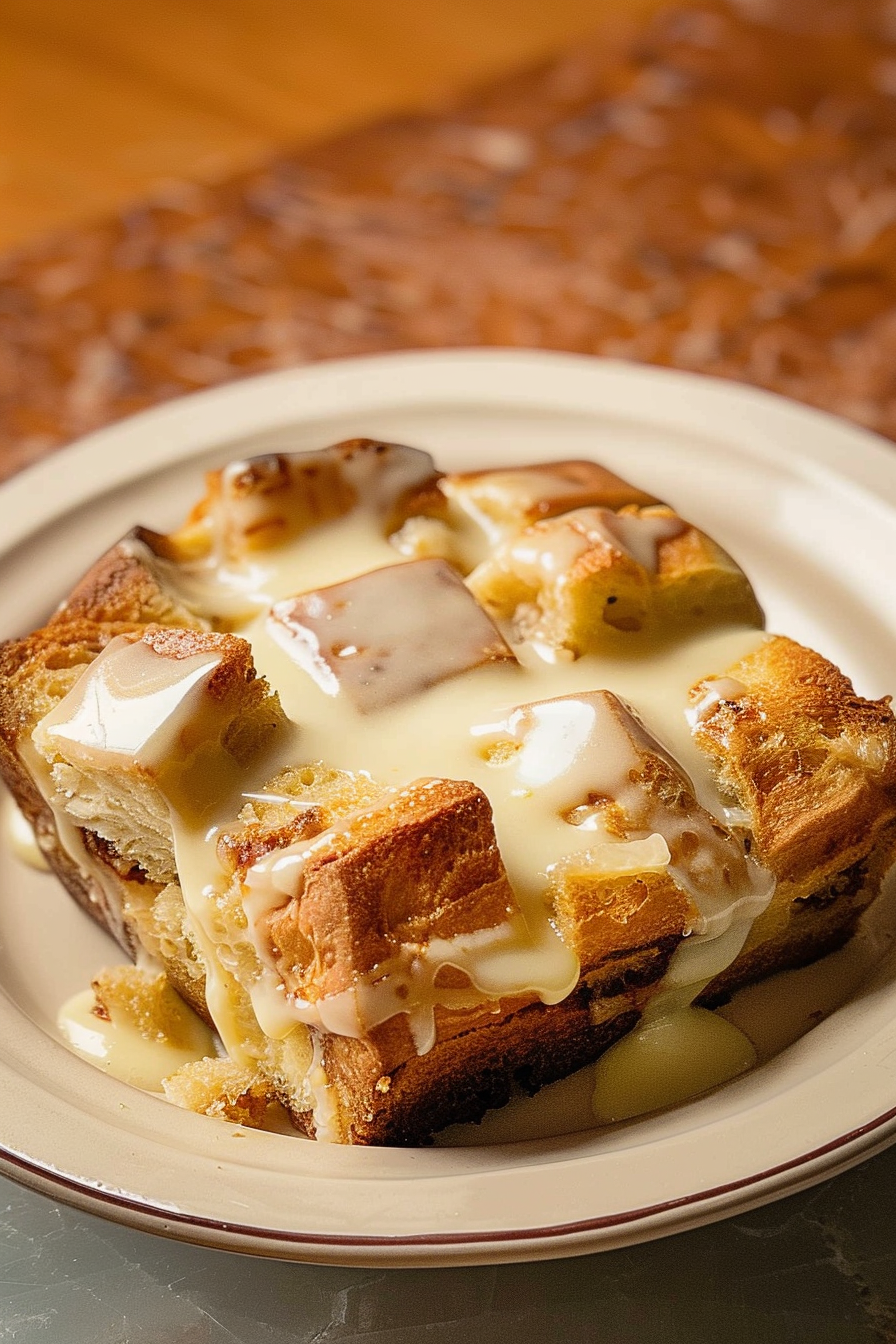 Bread Pudding with Vanilla Sauce (Easy Old Fashioned Recipe) 6 image 1775515220050