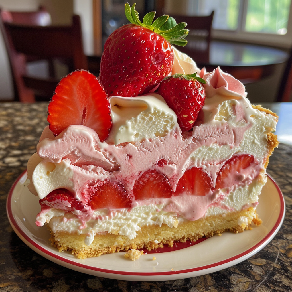 Strawberry Shortcake Ice Cream Cake