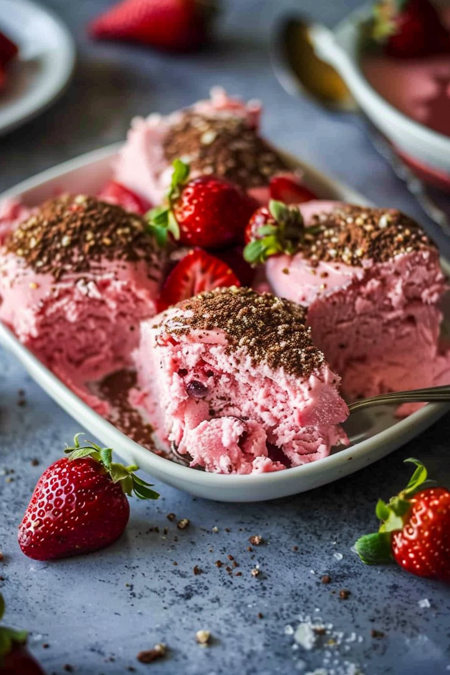 Healthy Frozen Strawberry Dessert Recipe | Food Faith Fitness 6 image 1775598942488