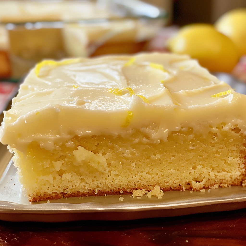 Lemon Sheet Cake with Lemon Frosting