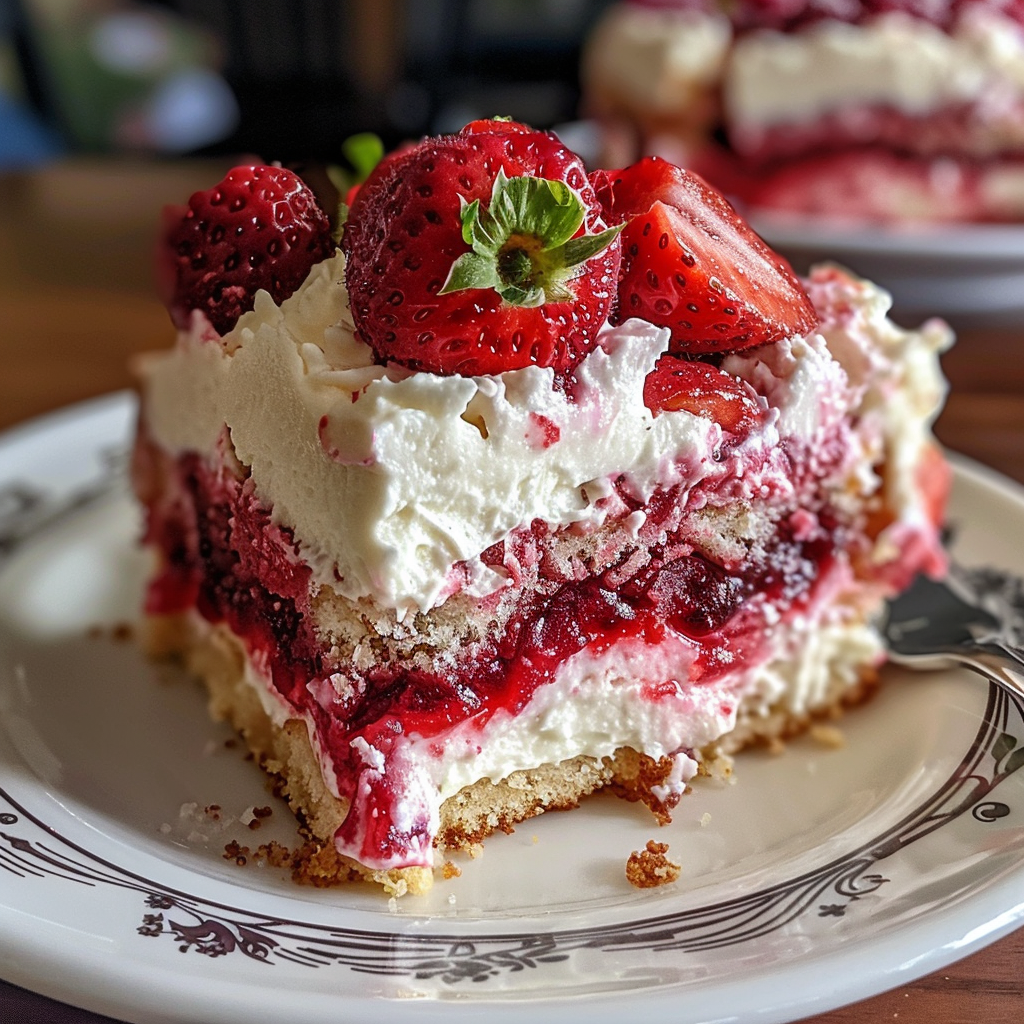 Strawberry Earthquake Cake (Easy Cream Cheese Dessert)