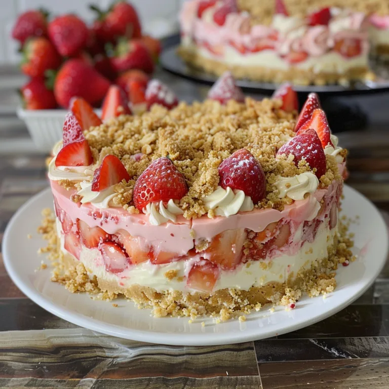 Decadent Strawberry Crunch Cheesecake: A Sweet Escape in Every Bite