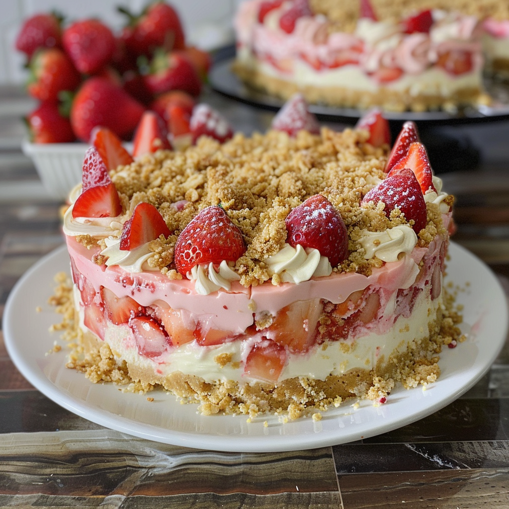 Decadent Strawberry Crunch Cheesecake: A Sweet Escape in Every Bite