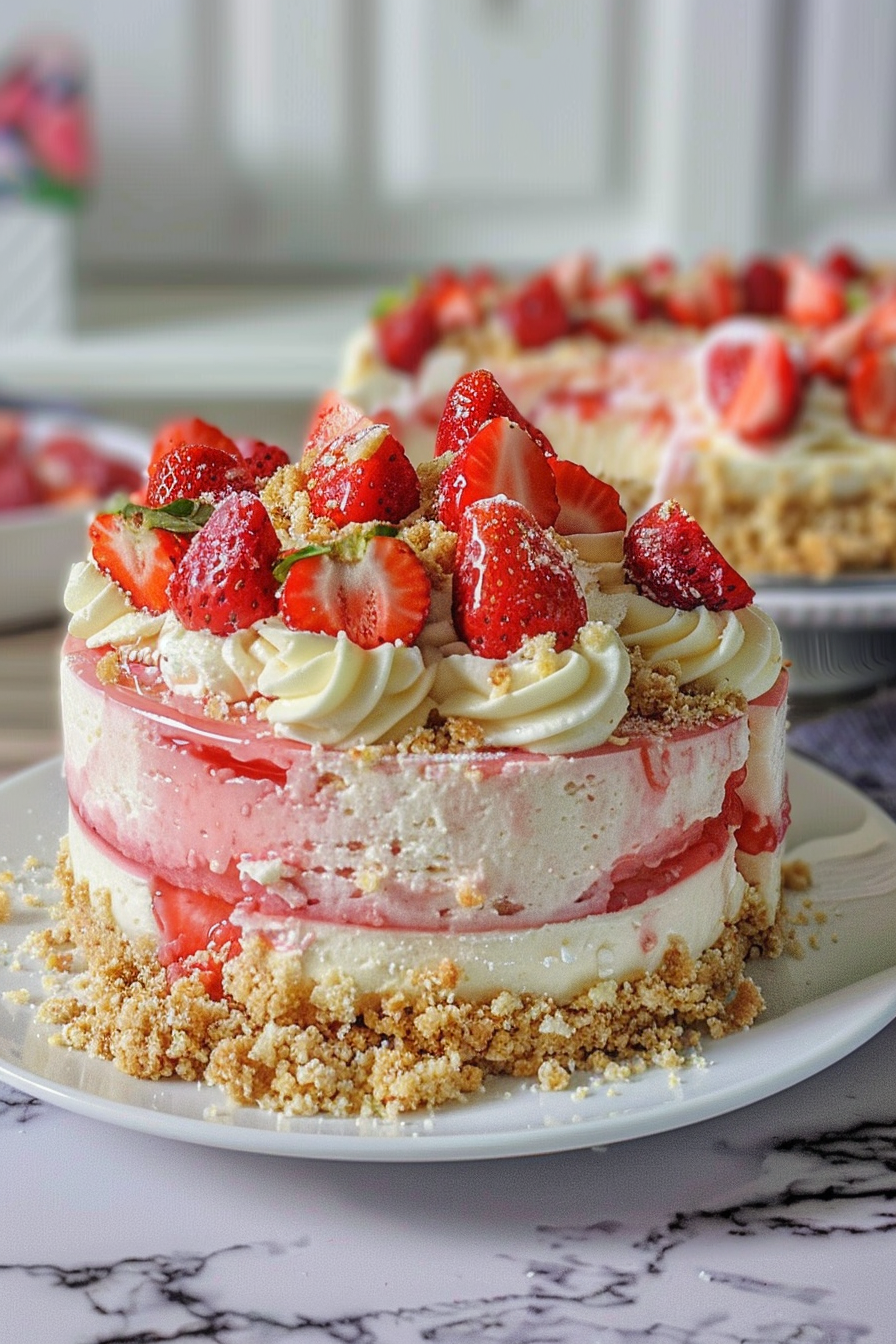 Decadent Strawberry Crunch Cheesecake: A Sweet Escape in Every Bite 4 image 1775684821496
