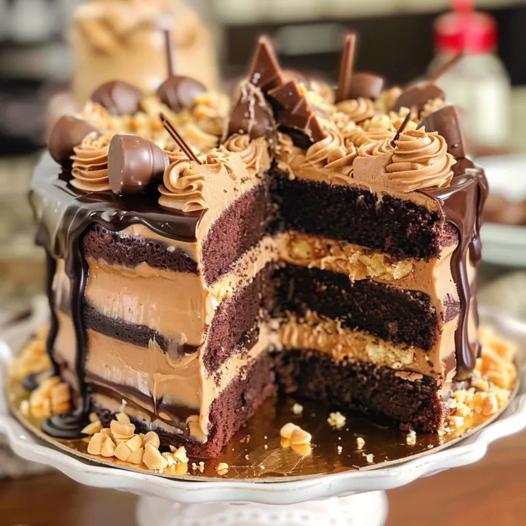 Peanut Butter Chocolate Layer Cake | A Dreamy Fusion with Reese's Cups!