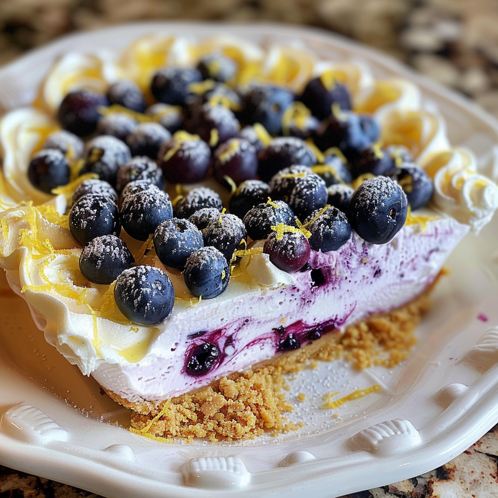 No Bake Lemon Blueberry Dessert