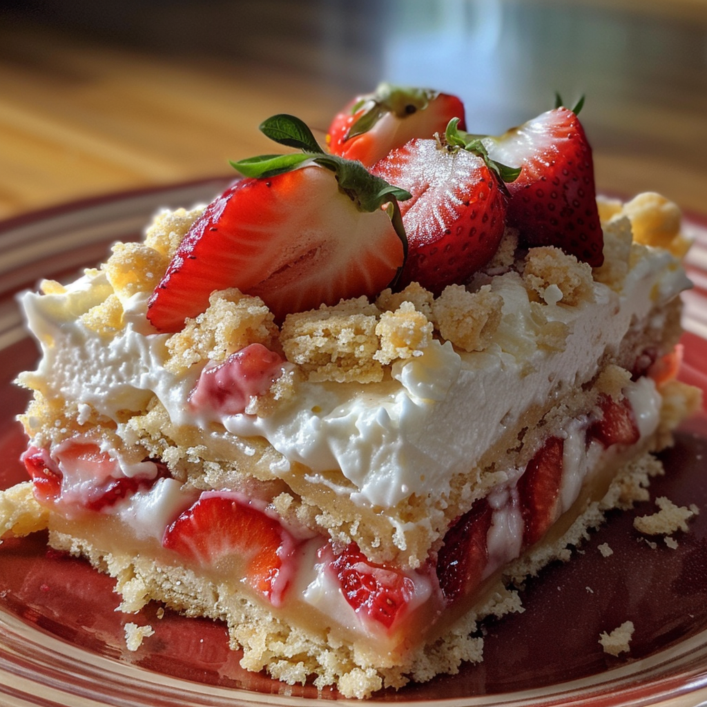 Easy Strawberry Shortcake Bars to Try This Summer