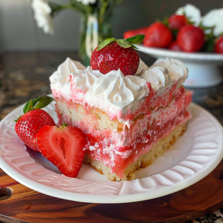 Easy Strawberry Jello Poke Cake Recipe