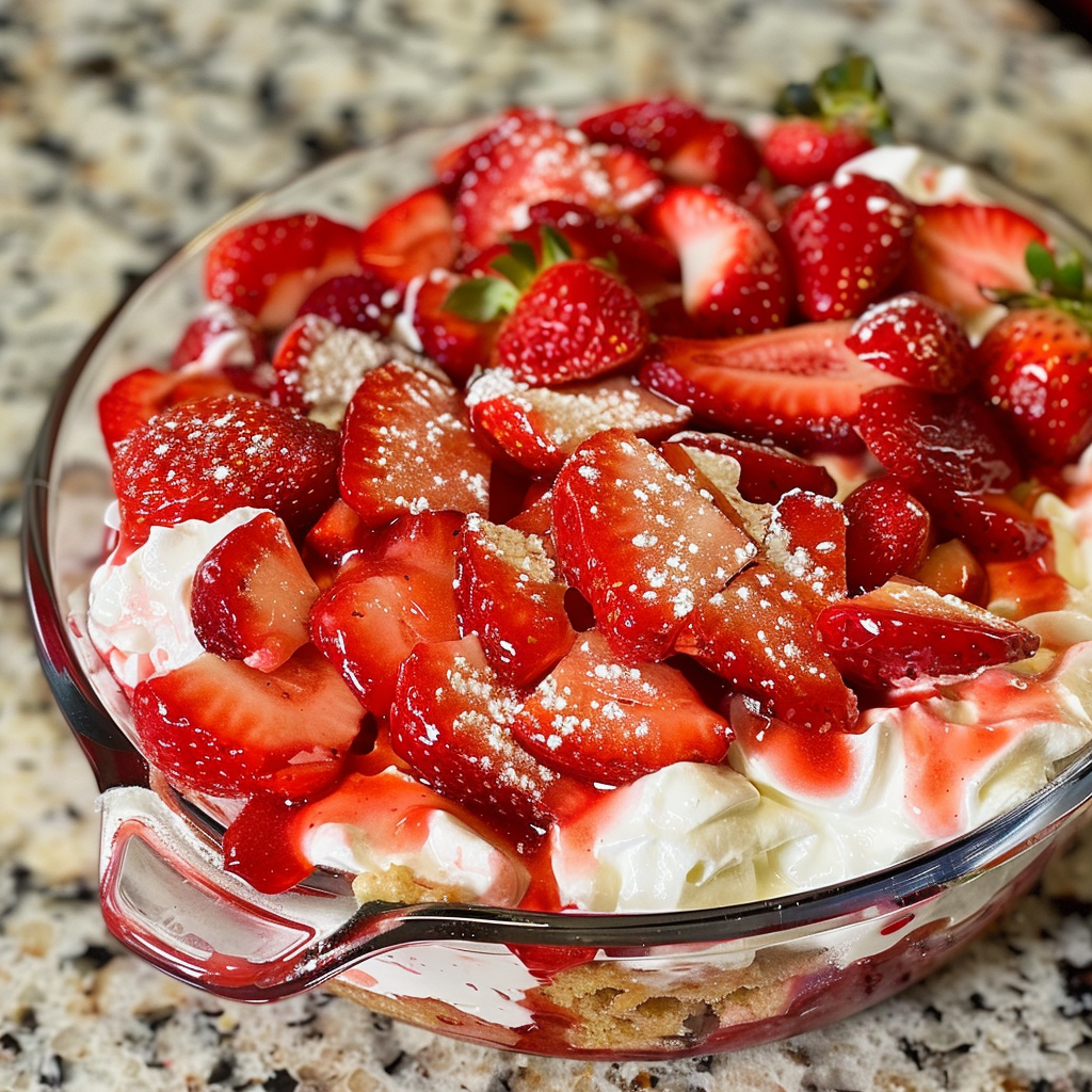 Strawberry Delight No Bake Dessert