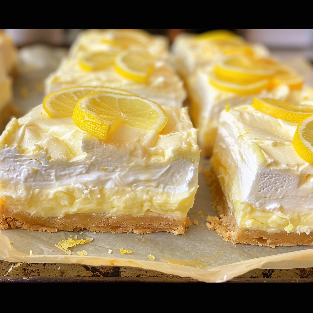 Lemon Cream Pie Bars Recipe: No-Bake Halal Dessert