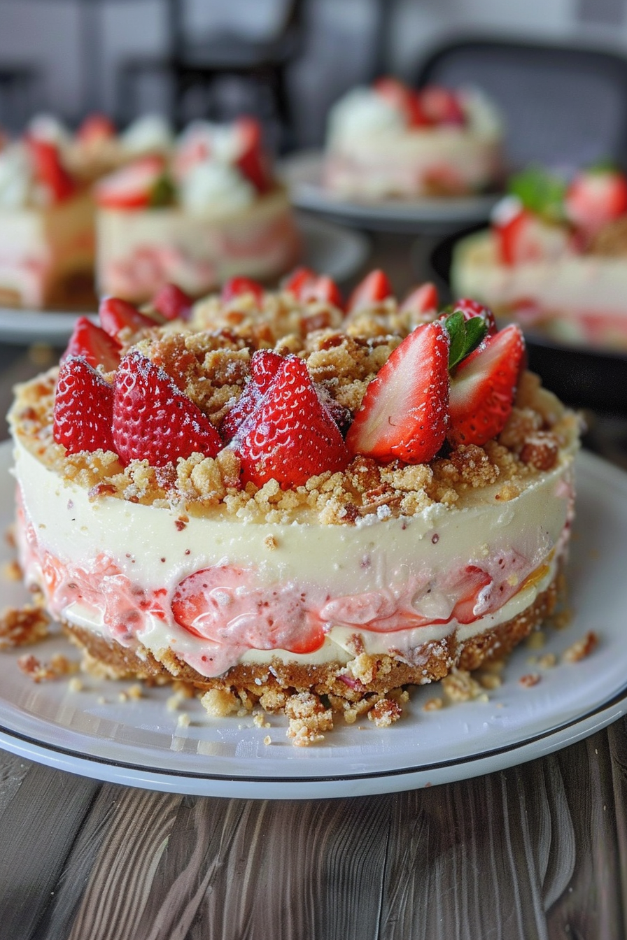 Strawberry Crunch Cheesecake Recipe: Creamy Layers with a Sweet-Tart Twist 3 image 1776292147903